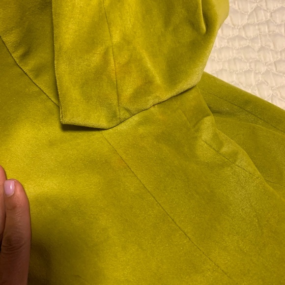 Banana Republic Velvet Blazer Citron Chartreuse - Picture 12 of 13
